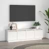 TV Cabinet White 156x37x45 cm Solid Wood Pine Colour white Quantity in Package 1 