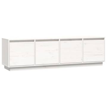 Trendy White TV Cabinet - Solid Pine Wood | HipoMarket