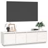 Trendy White TV Cabinet - Solid Pine Wood | HipoMarket