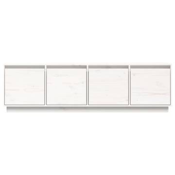 Trendy White TV Cabinet - Solid Pine Wood | HipoMarket