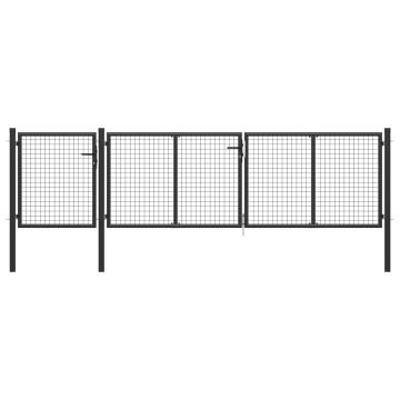 Garden Gate Steel 400x100 cm Anthracite - Durable & Secure