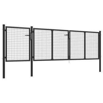 Garden Gate Steel 400x100 cm Anthracite - Durable & Secure