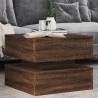 Coffee Table with LED Lights Brown Oak 50x50x40 cm Colour brown oak Quantity in Package 1 Length 50 cm 