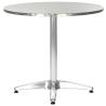 Stylish Aluminium Garden Table - Silver 80x70 cm