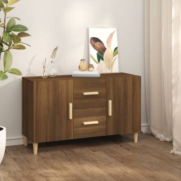 Brown Oak Sideboard - Stylish & Ample Storage 100x36x60 cm