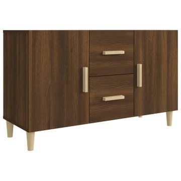 Brown Oak Sideboard - Stylish & Ample Storage 100x36x60 cm