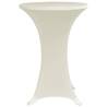 Cream Stretch Standing Table Cover Ø70 cm - 4 pcs