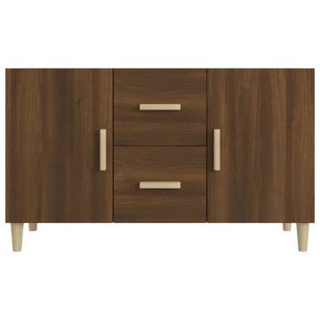 Brown Oak Sideboard - Stylish & Ample Storage 100x36x60 cm