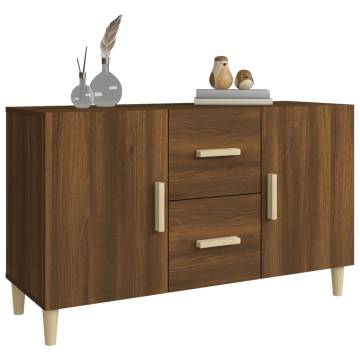 Brown Oak Sideboard - Stylish & Ample Storage 100x36x60 cm