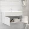 Stylish Sink Cabinet with Basin - High Gloss White