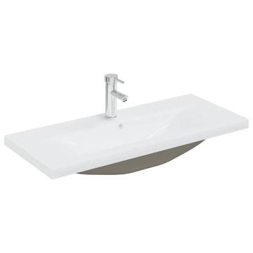 Stylish Sink Cabinet with Basin - High Gloss White