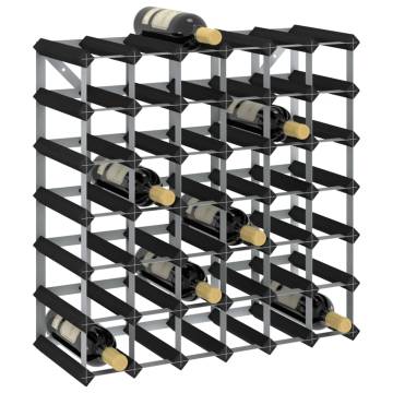 Wine Rack for 42 Bottles - Black Solid Pine Wood | HipoMarket