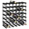 Wine Rack for 42 Bottles Black Solid Pine Wood Quantity in Package 1 Number of 42 Number of Bottles 