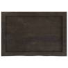 Solid Oak Table Top - Dark Brown 60x40 cm | HipoMarket