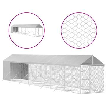 Outdoor Dog Kennel with Roof - Spacious & Durable 2x14x2.5m