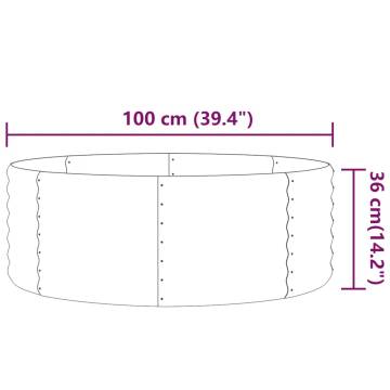 Garden Raised Bed Powder-coated Steel 100x100 cm - Silver