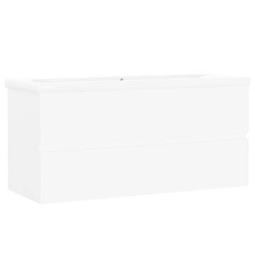 Sink Cabinet with Built-in Basin - Modern White Design