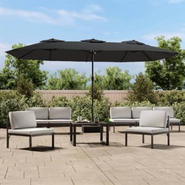 Double-Head Parasol Anthracite 449x245 cm | HipoMarket