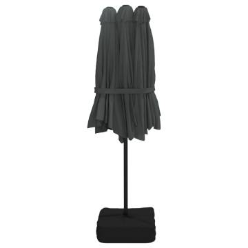 Double-Head Parasol Anthracite 449x245 cm | HipoMarket