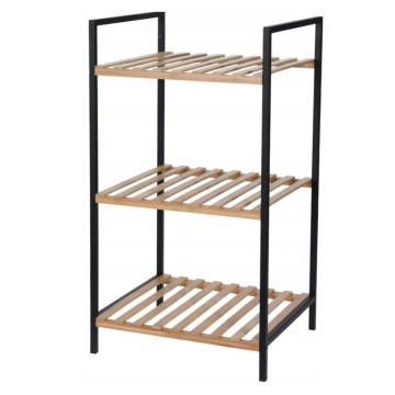 Bathroom Solutions Bamboo Storage Rack with 3 Shelves