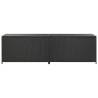 Garden Storage Box Poly Rattan 200x50x60 cm - Black