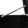 Garden Storage Box Poly Rattan 200x50x60 cm - Black