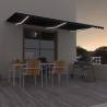 Manual Retractable Awning with LED 600x300 cm Anthracite Colour anthracite Size 600 x 300 cm Quantity in Package 1 