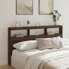 Headboard Cabinet with LED Brown Oak 180x17x102 cm Colour brown oak Size 180 x 17 x 102 cm Quantity in Package 1 