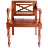 Batavia Chairs 2 pcs - Dark Brown Solid Mahogany Wood