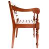 Batavia Chairs 2 pcs - Dark Brown Solid Mahogany Wood