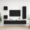 5 Piece TV Cabinet Set Black Engineered Wood Colour black Quantity in Package 5 Height 110 cm 