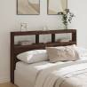 Headboard Cabinet with LED Brown Oak 160x17x102 cm Colour brown oak Size 160 x 17 x 102 cm Quantity in Package 1 