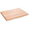 Light Brown Wall Shelf - Solid Oak Wood 40x30x2 cm | Hipomarket