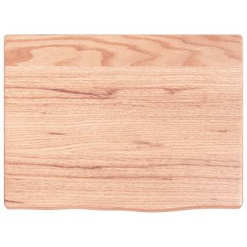 Light Brown Wall Shelf - Solid Oak Wood 40x30x2 cm | Hipomarket