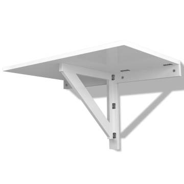 Folding Wall Table White 100x60 cm - Space Saving Design