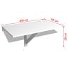 Folding Wall Table White 100x60 cm - Space Saving Design