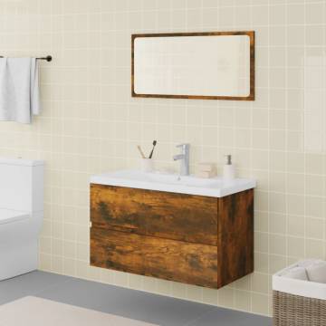 Stylish Smoked Oak Bathroom Furniture Set | Hipomarket