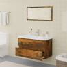 Stylish Smoked Oak Bathroom Furniture Set | Hipomarket