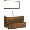 Stylish Smoked Oak Bathroom Furniture Set | Hipomarket