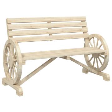 Stylish 2-Seater Solid Wood Fir Garden Bench | HipoMarket