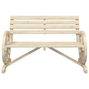 Stylish 2-Seater Solid Wood Fir Garden Bench | HipoMarket