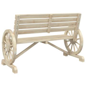 Stylish 2-Seater Solid Wood Fir Garden Bench | HipoMarket