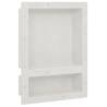 Shower Niche with 2 Compartments Matt White 41x51x10 cm Colour white Size 41 x 51 x 10 cm 