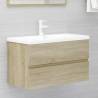 Sink Cabinet with Built-in Basin Sonoma Oak Engineered Wood Colour sonoma oak Size 80 x 38.5 x 45 cm Quantity in Package 1 Model without faucet 