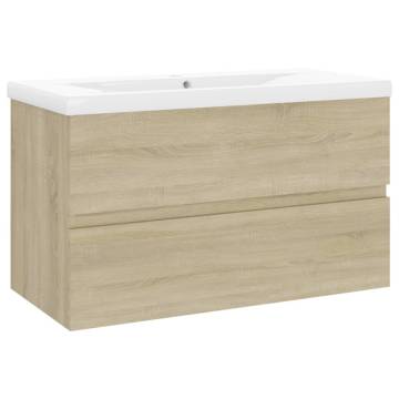 Sink Cabinet with Built-in Basin - Sonoma Oak | HipoMarket UK