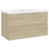 Sink Cabinet with Built-in Basin - Sonoma Oak | HipoMarket UK