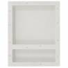 Shower Niche with 2 Compartments Matt White - 41x51x10 cm