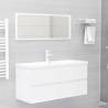 High Gloss White Sink Cabinet with Built-in Basin | HipoMarket