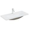 High Gloss White Sink Cabinet with Built-in Basin | HipoMarket