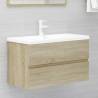 Sink Cabinet with Built-in Basin - Sonoma Oak | Hipomarket